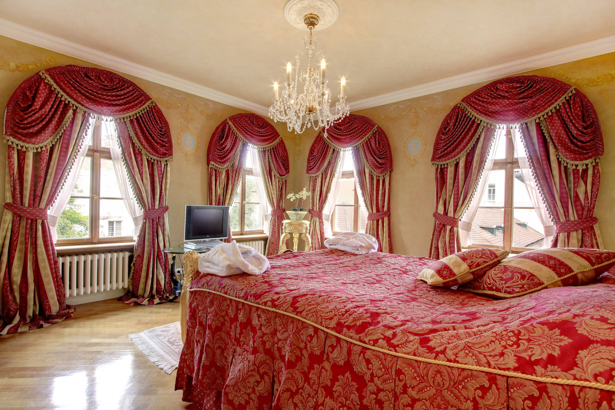 Room in chateau style in the Alchymist Grand Hotel and Spa